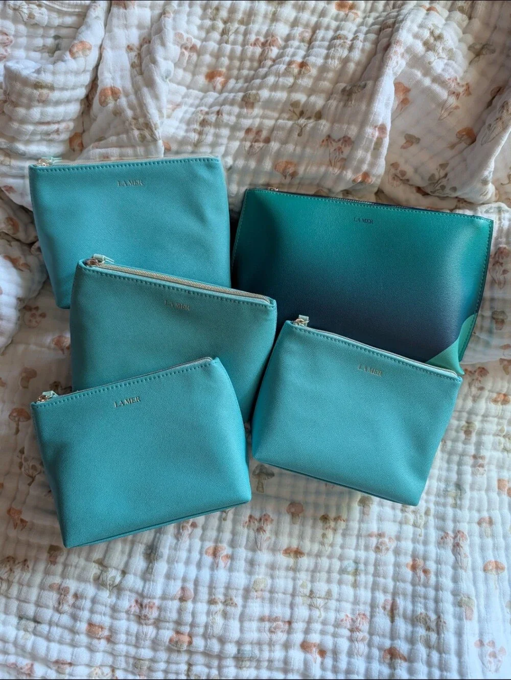 Bundle Of 5 New La Mer Makeup Bags